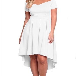 XAKALAKA white high low dress
